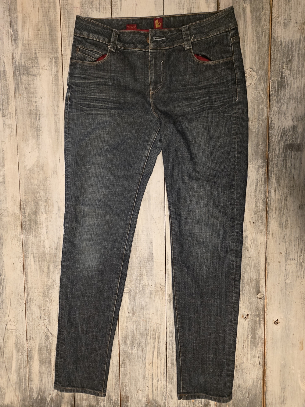 Sasson Jeans Ooh La La Women's Vintage Skinny Leg Shuffle Dk Blue Jeans sz 10